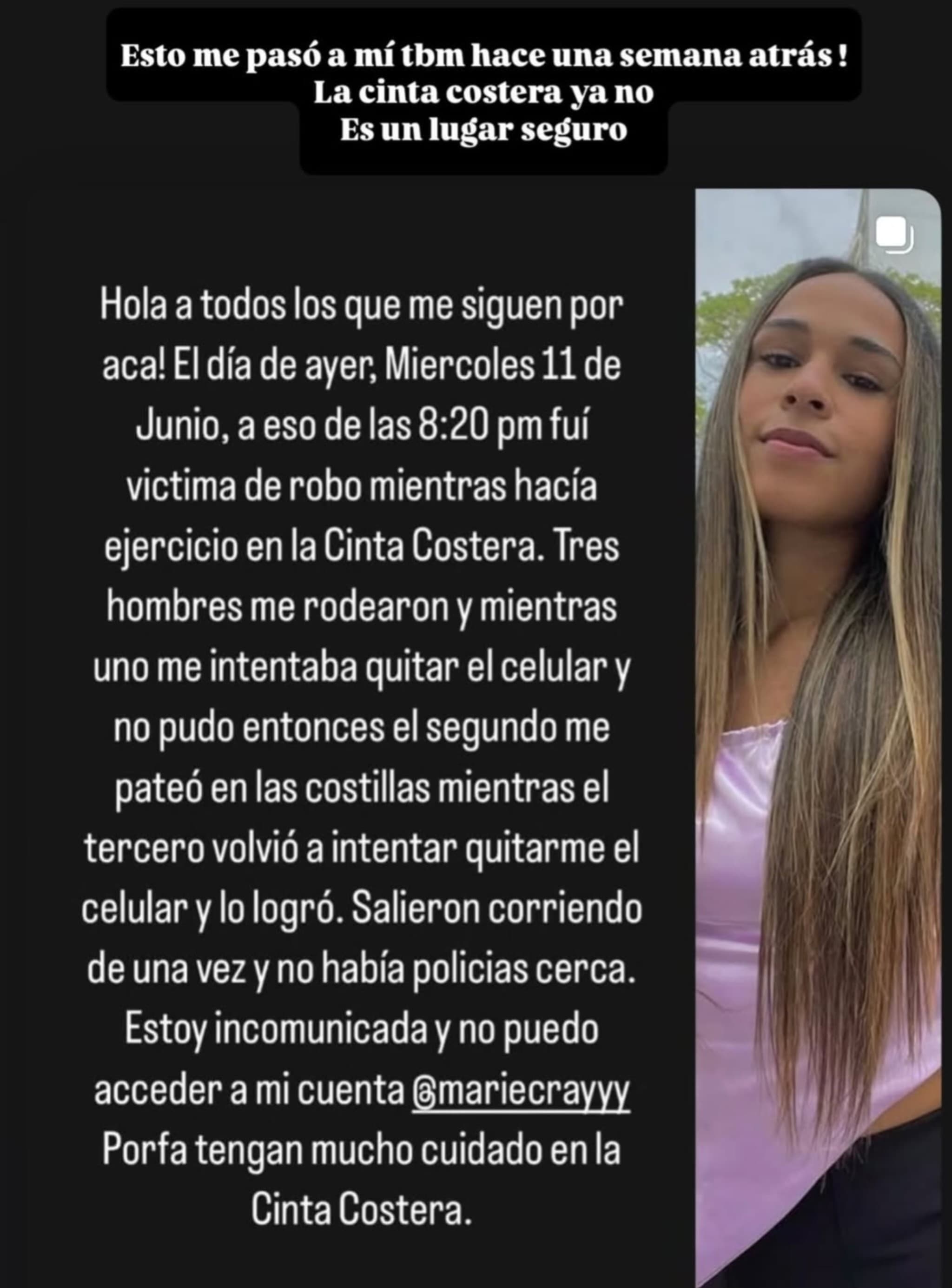 le roban a influencer en cinta costera